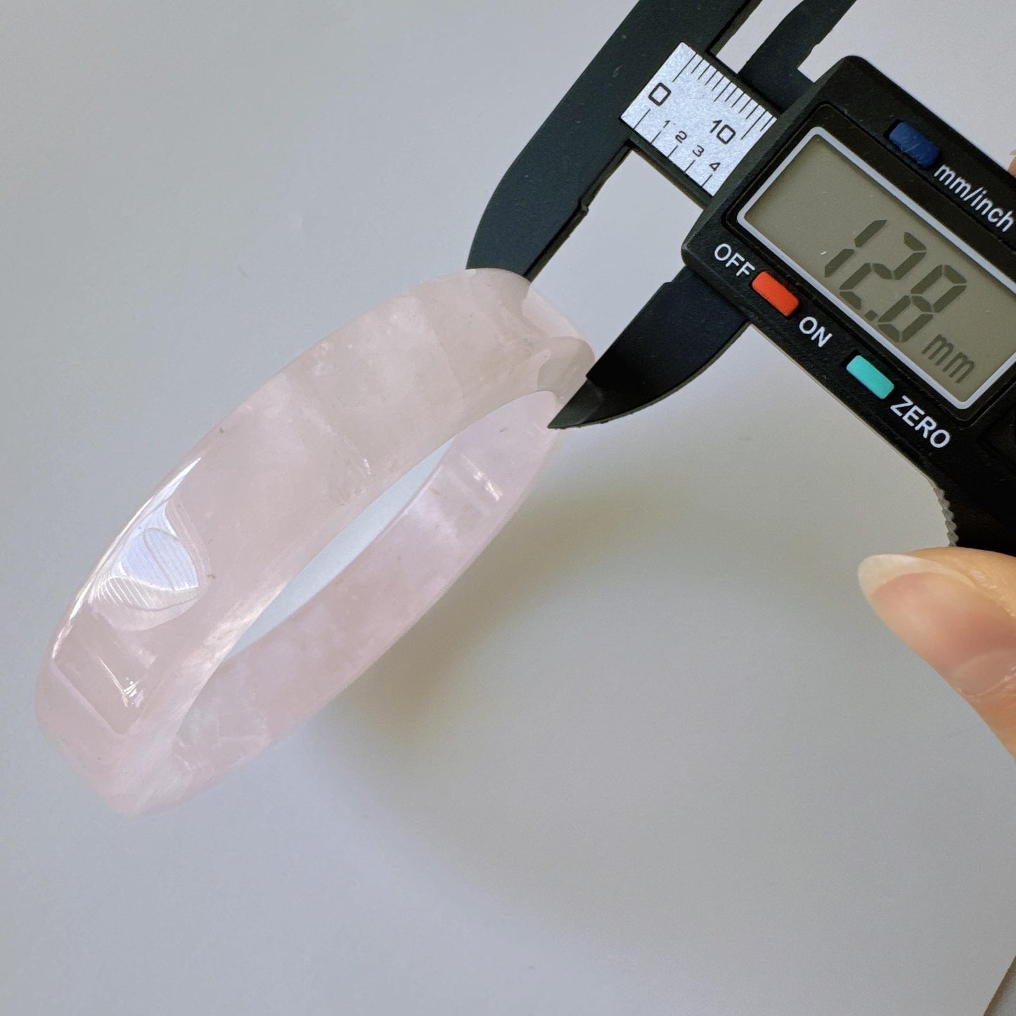 Heartglow - Soothing Rose Quartz Bangle, Square Shaped Pink Crystal Quartz Gemstone Bangle