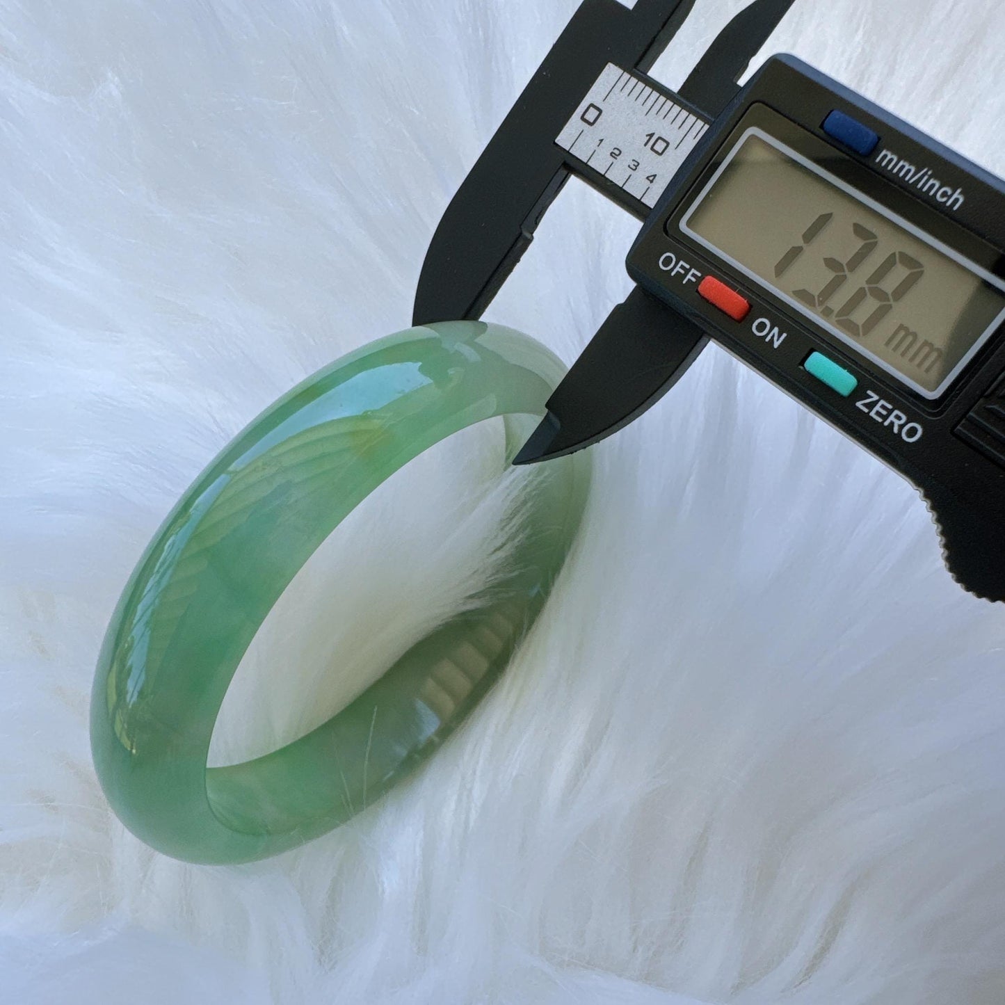 Earthveil - Bright Green Burma Jade Bangle Bracelet, Apple Green Gemstone Jade Bangle