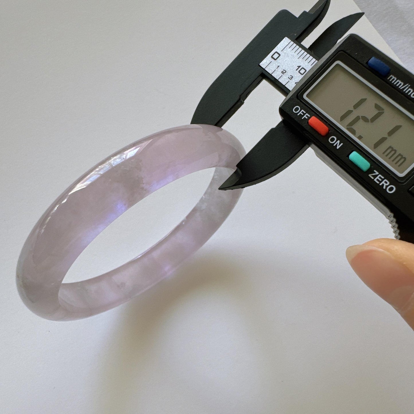 Earthveil - Soft Pink and Gray Tone Jade Jadeite Bangle Bracele