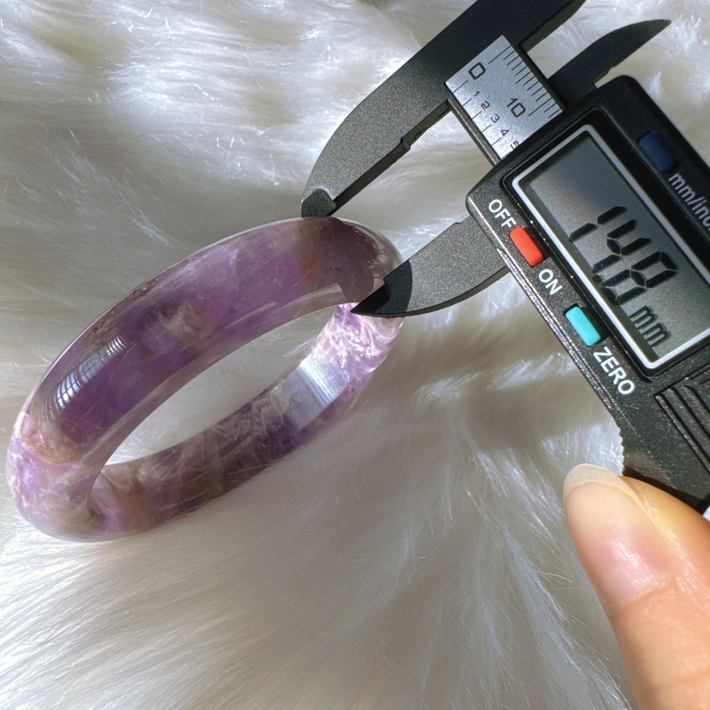 Dreamveil – Natural Amethyst Gemstone Bangle, Purple Crystal Quartz Gemstone Bangle