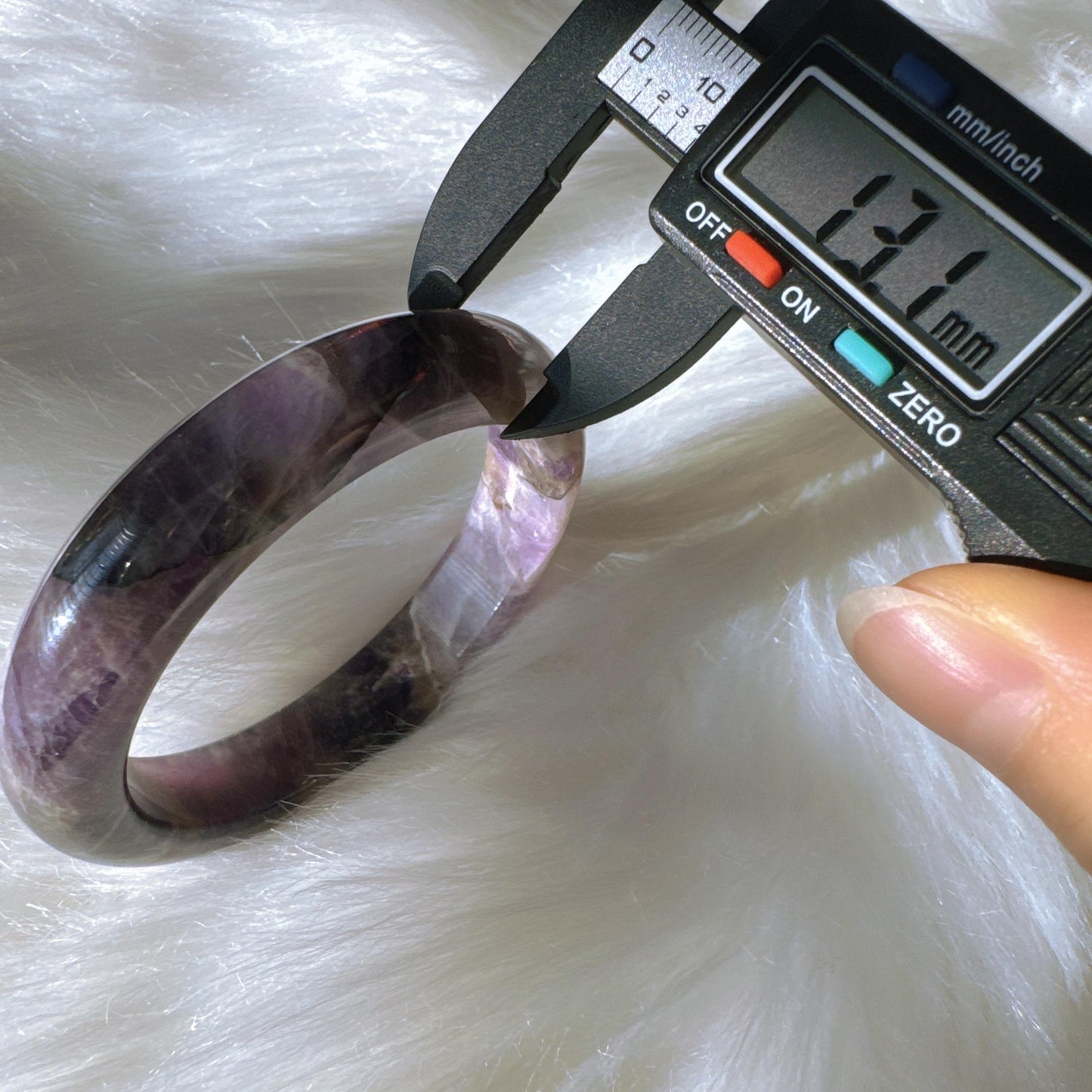 Dreamveil – Natural Amethyst Gemstone Bangle, Purple Crystal Quartz Gemstone Bangle