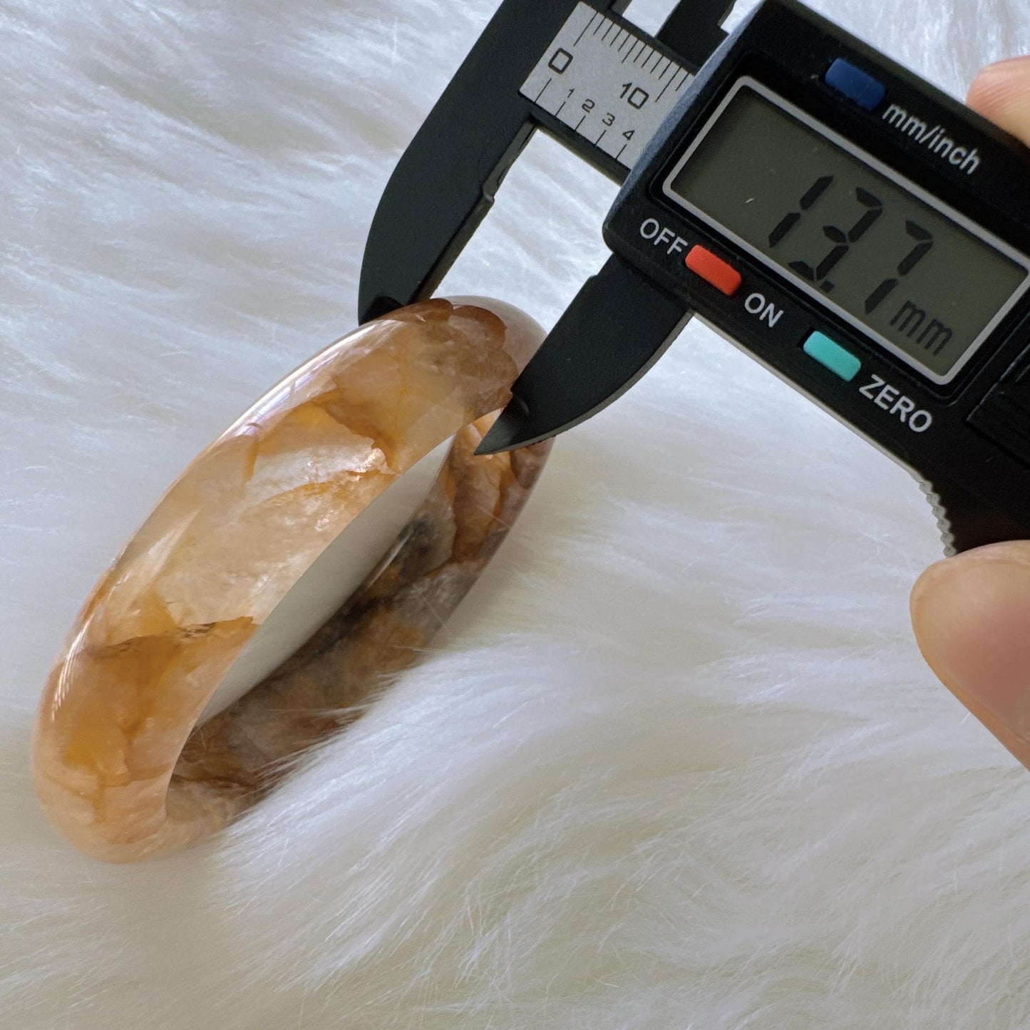 Golden Bloom – Honey Light Gemstone Bracelet, Yellow Hematoid Quartz Gemstone Bangle Bracelet