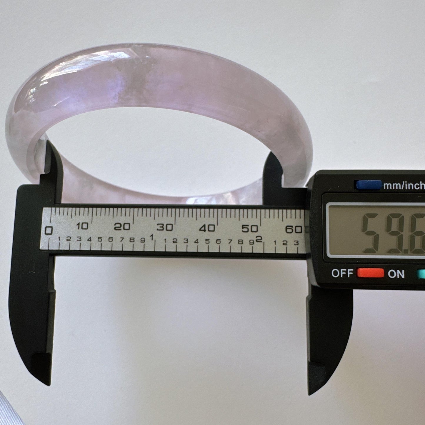 Earthveil - Soft Pink and Gray Tone Jade Jadeite Bangle Bracele