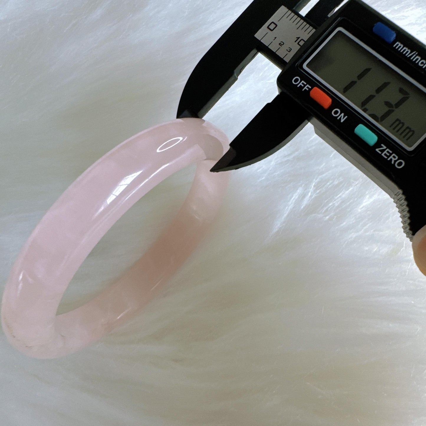 Heartglow - Love Rose Quartz Bangle, Pink Crystal Quartz Gemstone Bangle