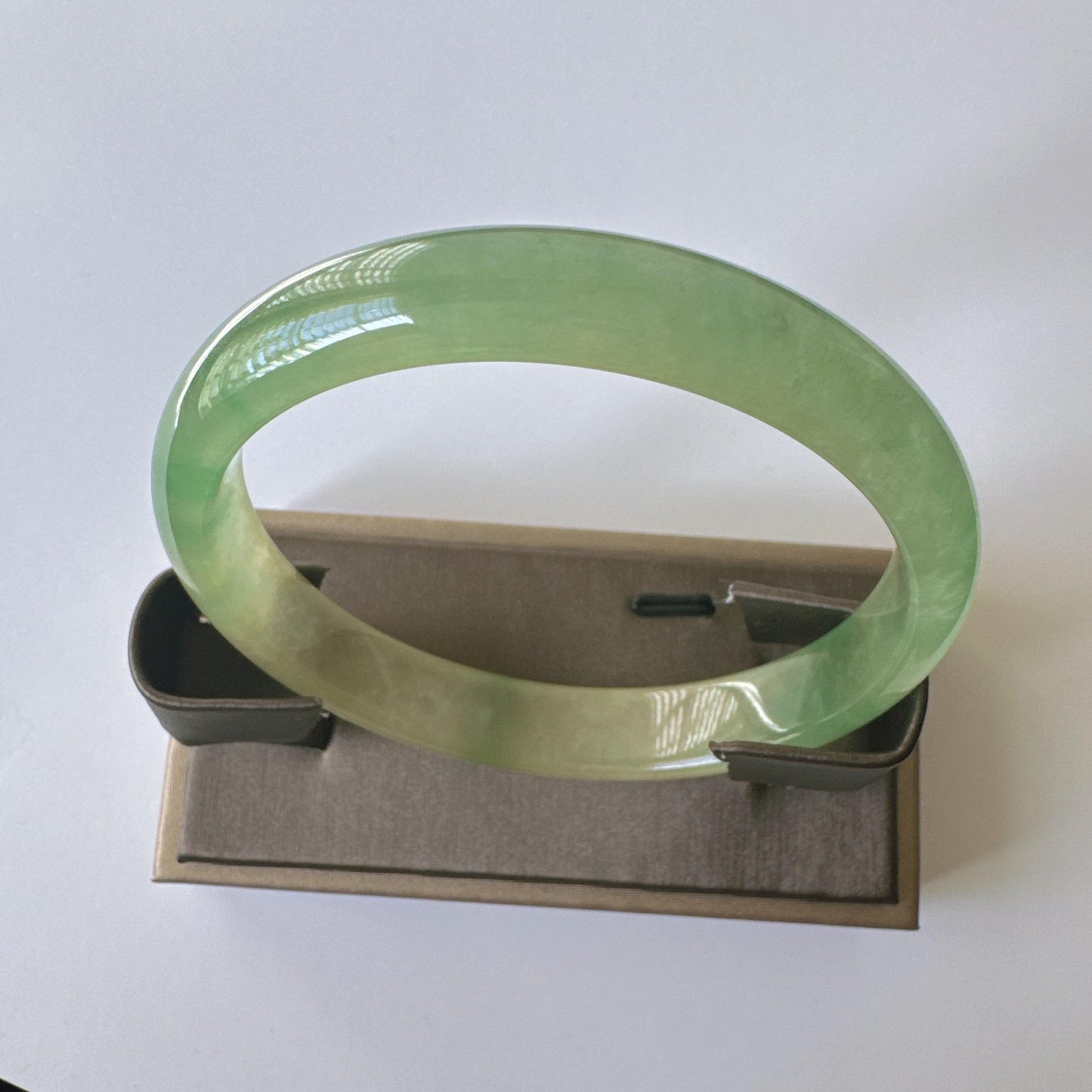 Earthveil - Avocado Green Burma Jade Jadeite Bangle