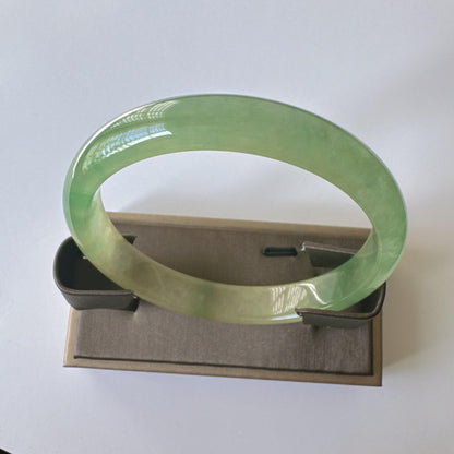 Earthveil - Avocado Green Burma Jade Jadeite Bangle