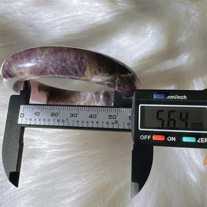 Dreamveil – Natural Amethyst Gemstone Bangle, Purple Crystal Quartz Gemstone Bangle