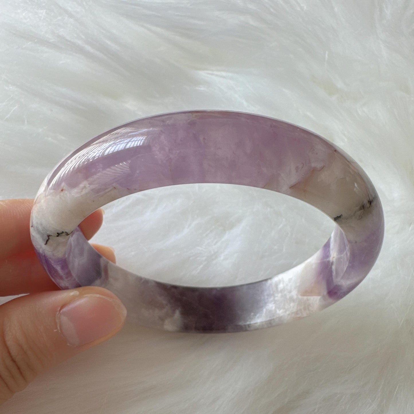 Dreamveil – Amethyst Gemstone Bangle, Meaningful Moments Purple Crystal Quartz Bangle