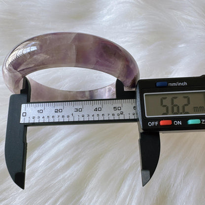 Dreamveil – Amethyst Gemstone Bangle, Purple Crystal Quartz Gemstone Bangle