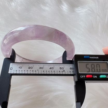 Dreamveil – Gentle Glow Amethyst Bangle Bracelet, Light Purple Amethyst Bracelet, Lavender Quartz Bangle