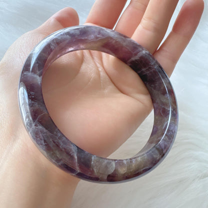 Dreamveil – Lavender Quartz Amethyst Gemstone Bangle