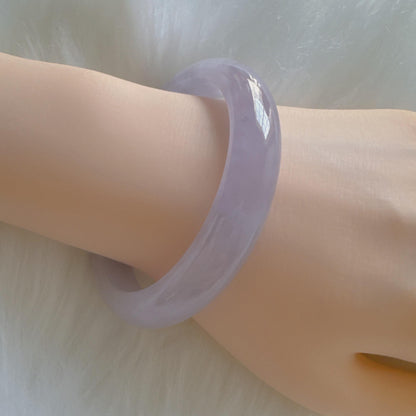 Earthveil - Lavender Light Purple Jade Jadeite Bangle Bracelet