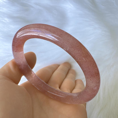 Aurora Berry – Strawberry Quartz Bangle Bracelet