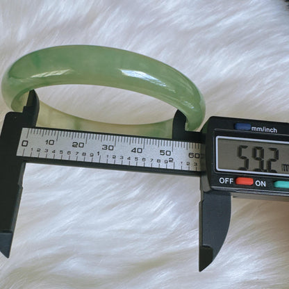 Earthveil - Avocado Green Burma Jade Jadeite Bangle