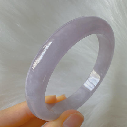 Earthveil - Lavender Light Purple Jade Jadeite Bangle Bracelet