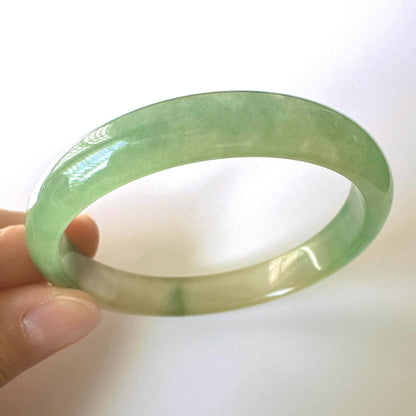 Earthveil - Avocado Green Burma Jade Jadeite Bangle
