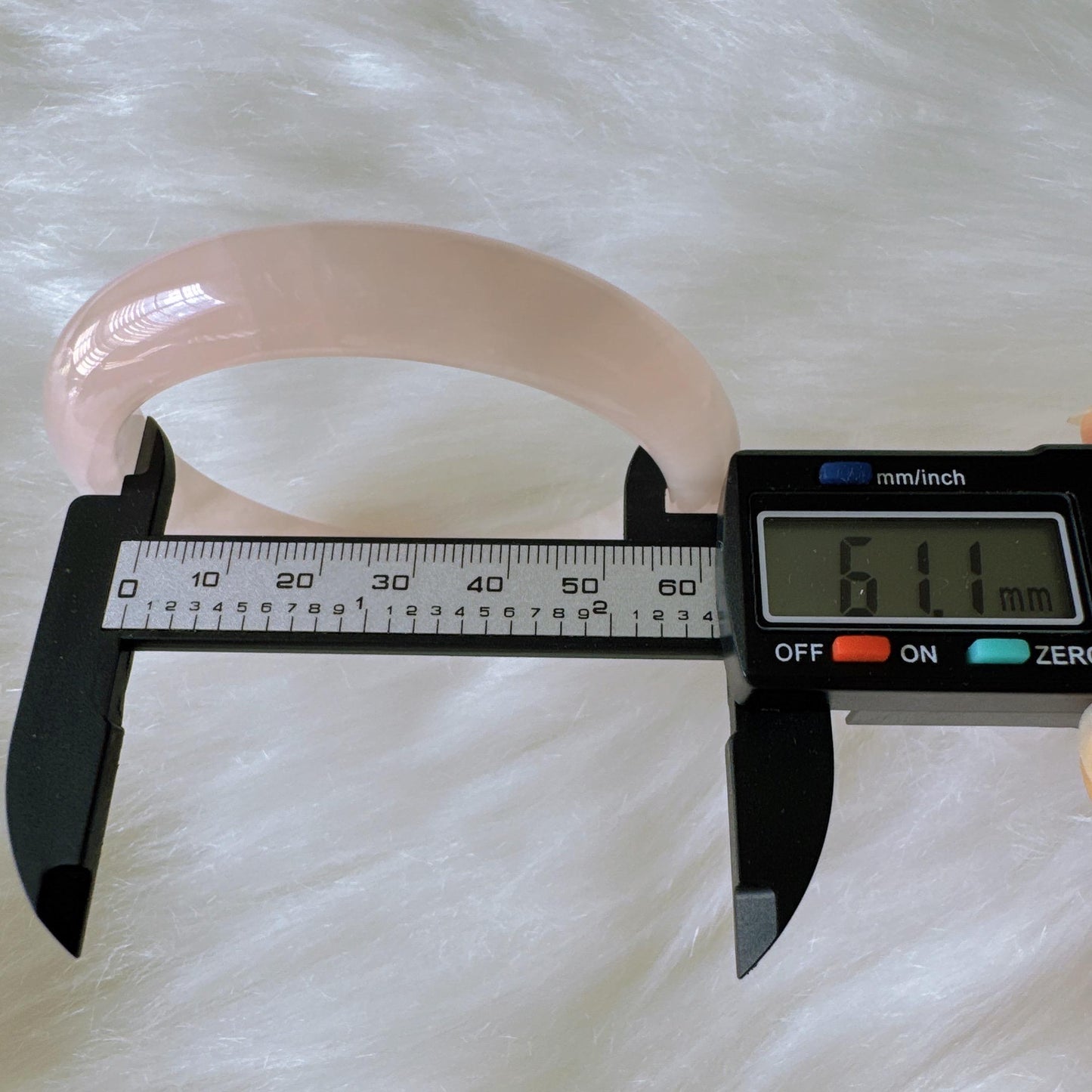 Heartglow - Calm Heart Rose Quartz Bangle, Pink Crystal Quartz Gemstone Bangle