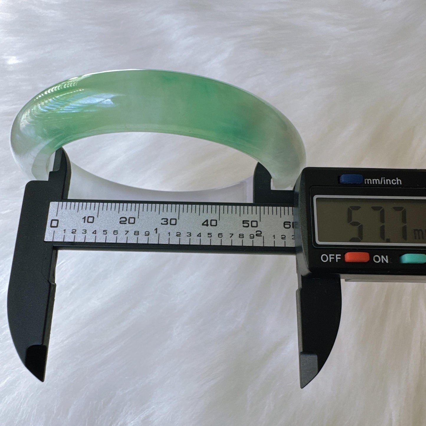 Earthveil - Bright Green with Soft Purple Burma Jade Bangle