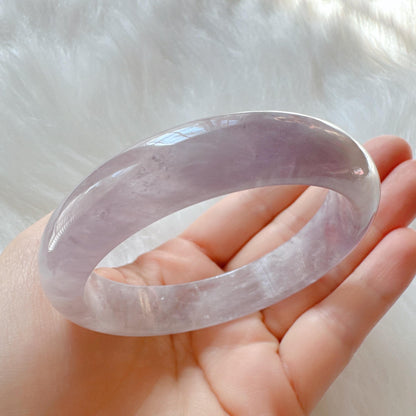 Dreamveil – Minimalist Amethyst Bangle Bracelet, Light Purple Amethyst Bracelet