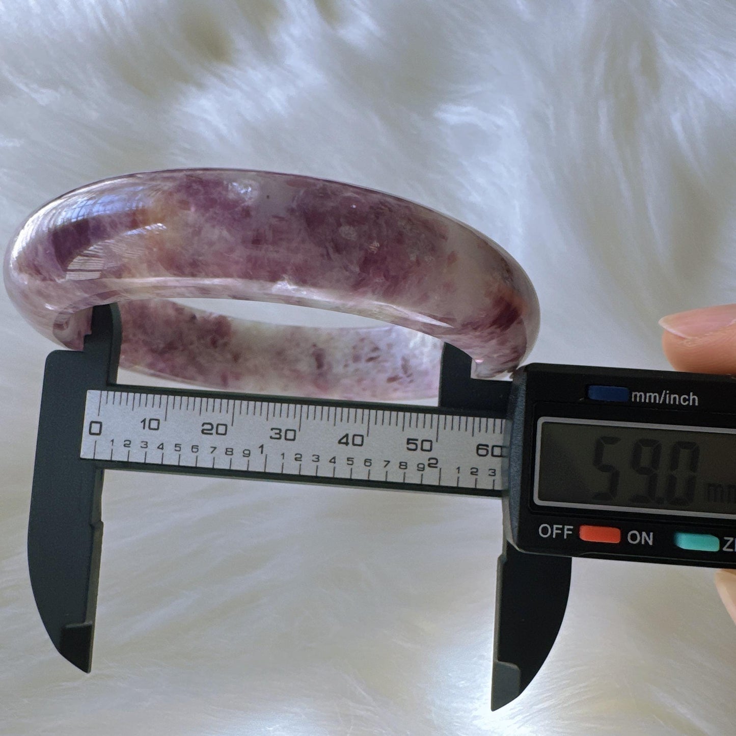 Lilac Dream – Lepidolite Flash Gemstone Bangle Bracelet