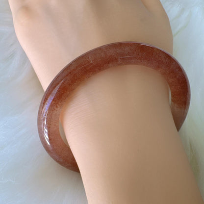 Aurora Berry – Strawberry Quartz Bangle Bracelet