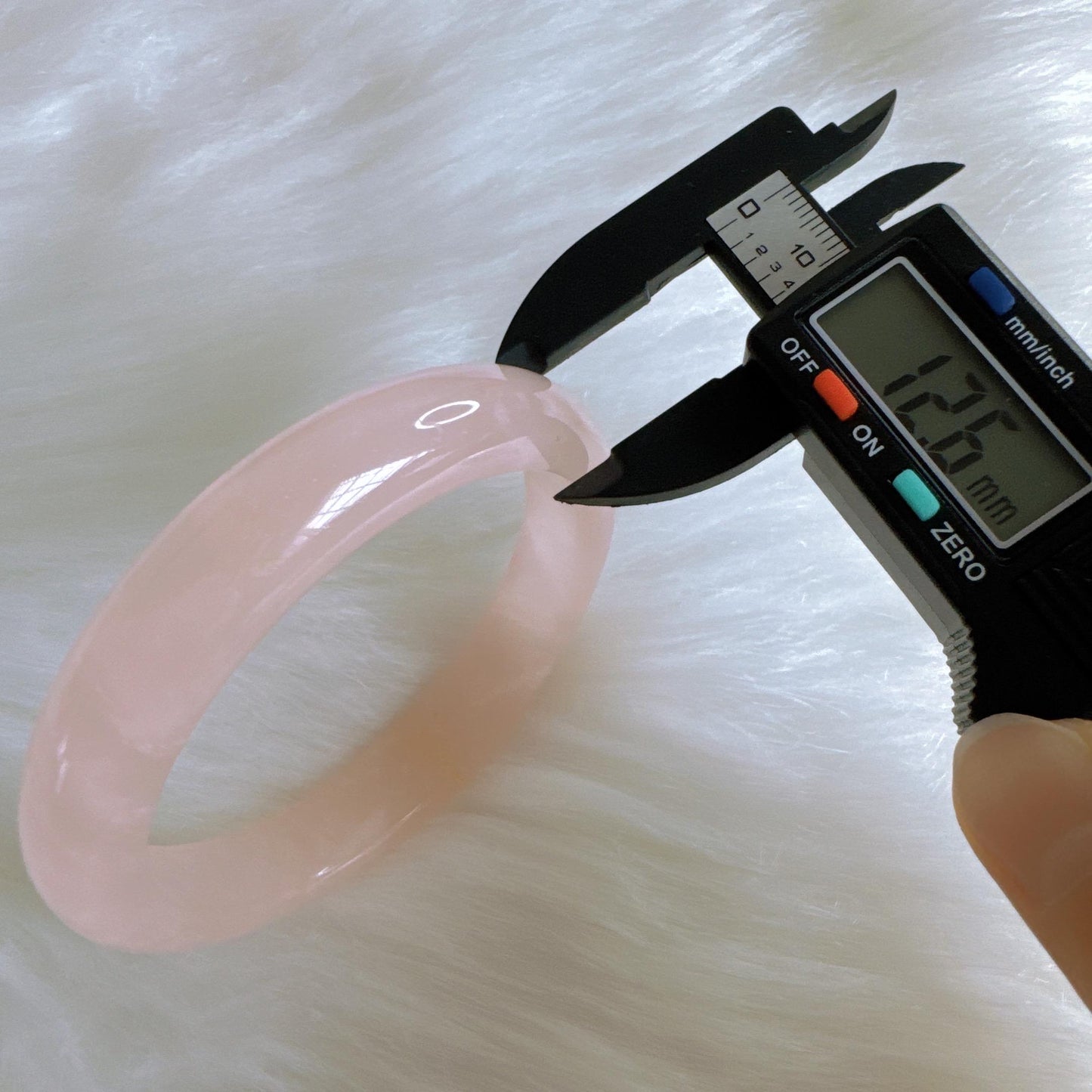 Heartglow - Aura Rose Quartz Bangle, Pink Crystal Quartz Gemstone Bangle