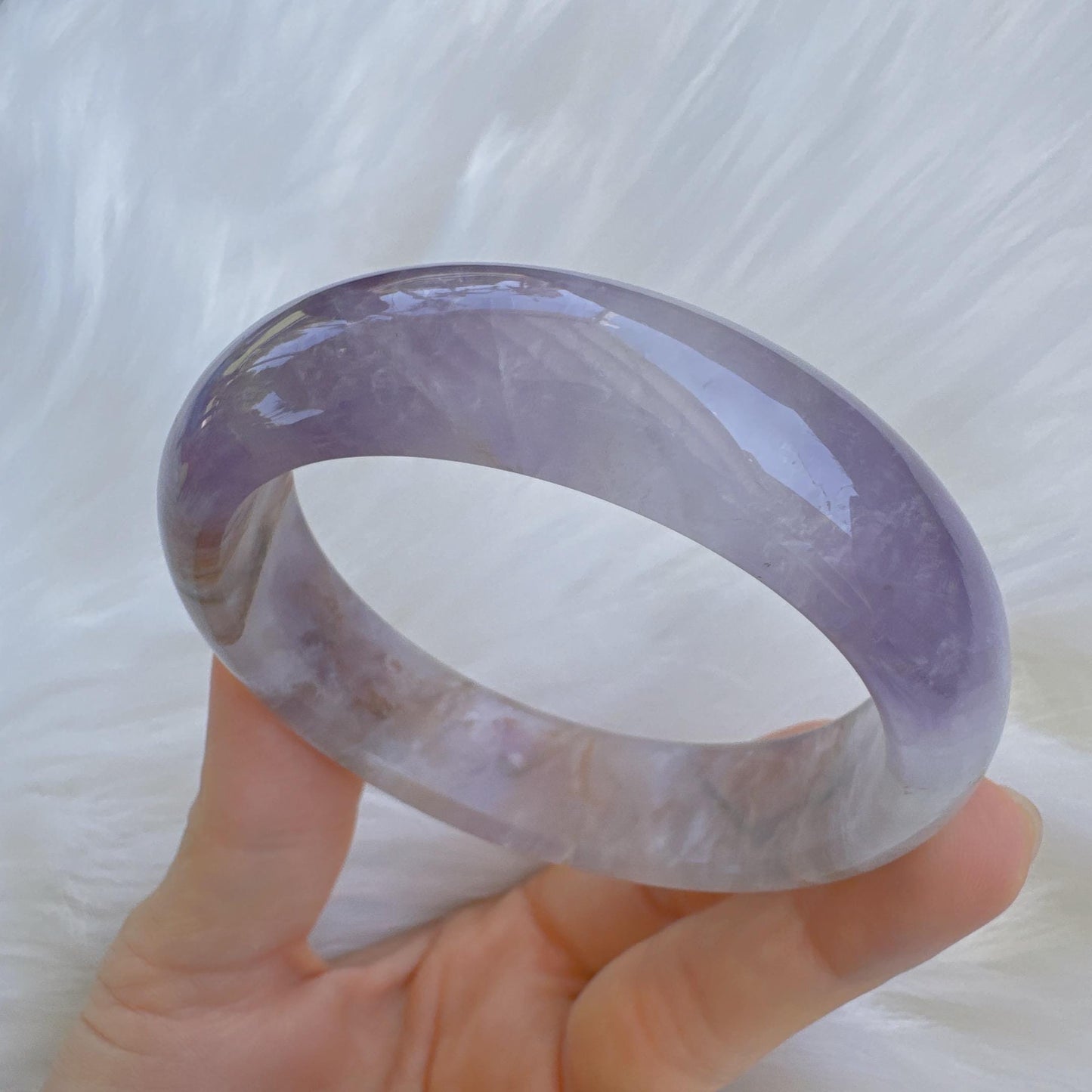 Dreamveil – Pure Amethyst Gemstone Bangle, Purple Crystal Quartz Gemstone Bangle