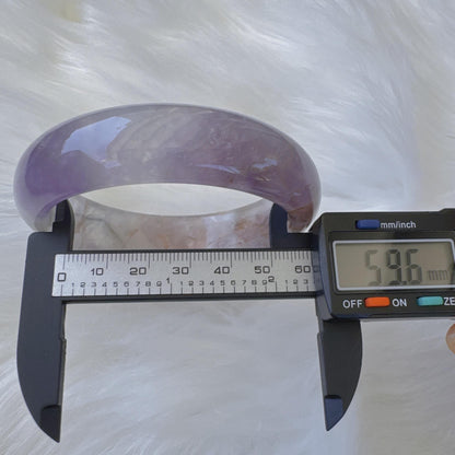 Dreamveil – Pure Amethyst Gemstone Bangle, Purple Crystal Quartz Gemstone Bangle