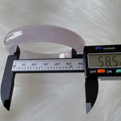 Earthveil - Lavender Light Purple Jade Jadeite Bangle Bracelet
