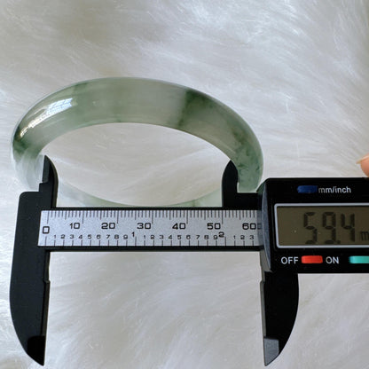 Earthveil - Dark Green Unique Design Burma Jade Bangle Jadeite Bracelet