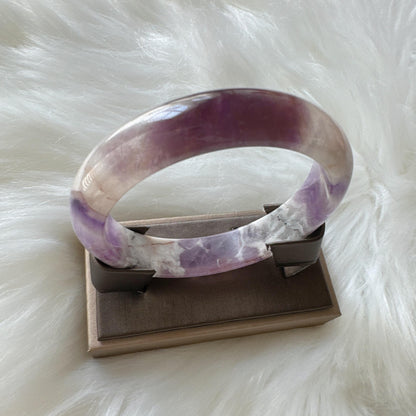 Dreamveil – Amethyst Gemstone Bangle, Meaningful Moments Purple Crystal Quartz Bangle