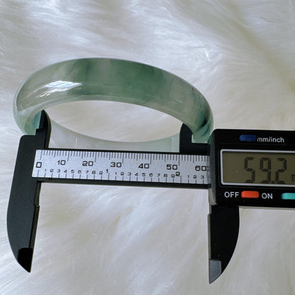 Earthveil - Dark Green Burma Jade Bangle Jadeite Bracelet, Unique Design Jade Bangle