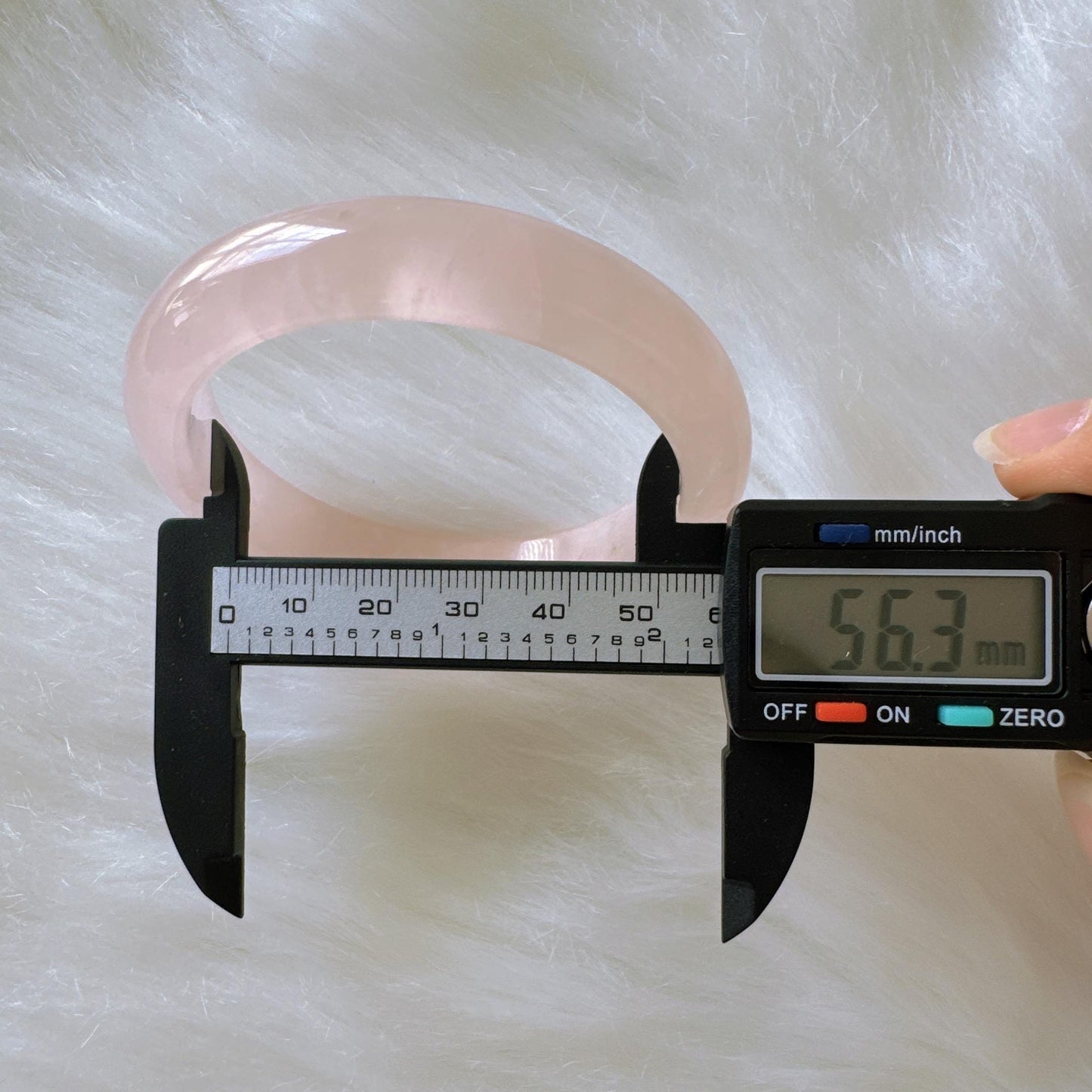 Heartglow - Polished Rose Quartz Bangle, Pink Crystal Quartz Gemstone Bangle