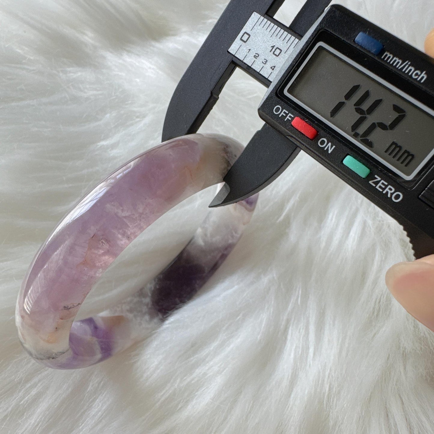 Dreamveil – Amethyst Gemstone Bangle, Meaningful Moments Purple Crystal Quartz Bangle