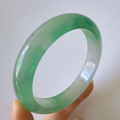 Earthveil - Classic Green Burma Jade Jadeite Bangle
