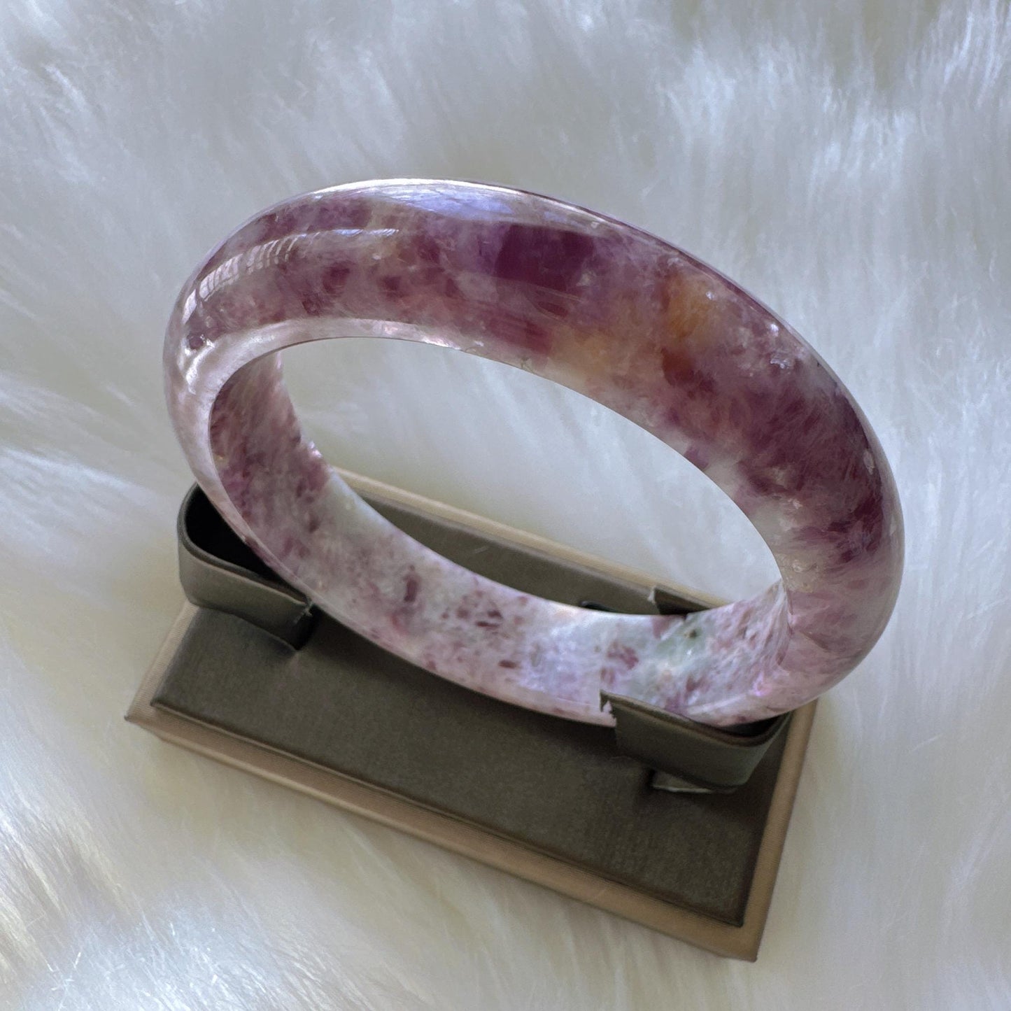 Lilac Dream – Lepidolite Flash Gemstone Bangle Bracelet