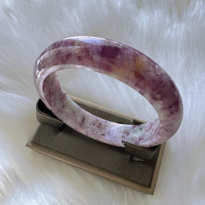 Lilac Dream – Lepidolite Flash Gemstone Bangle Bracelet