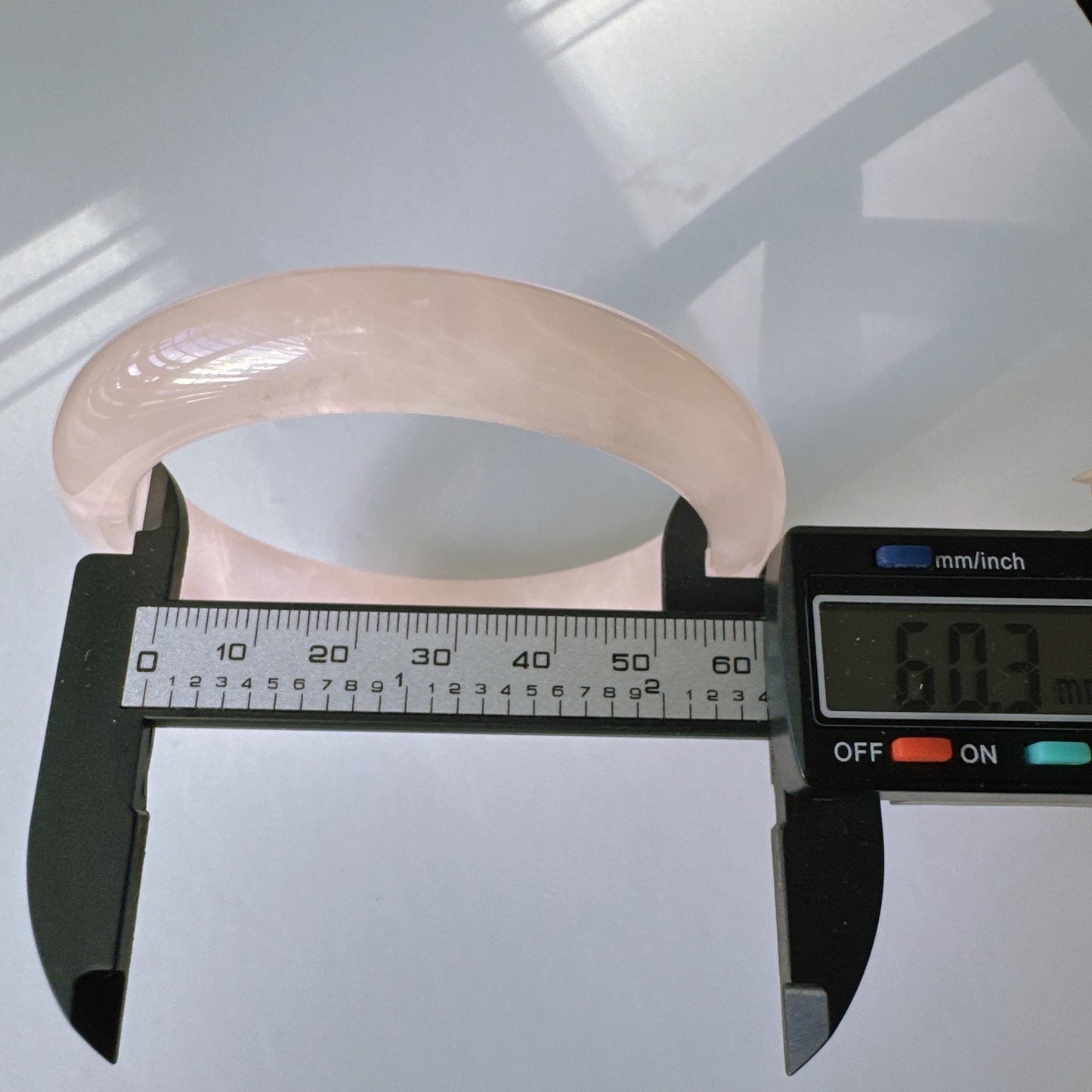 Heartglow - Gentle Soul Rose Quartz Bangle, Pink Crystal Quartz Gemstone Bangle