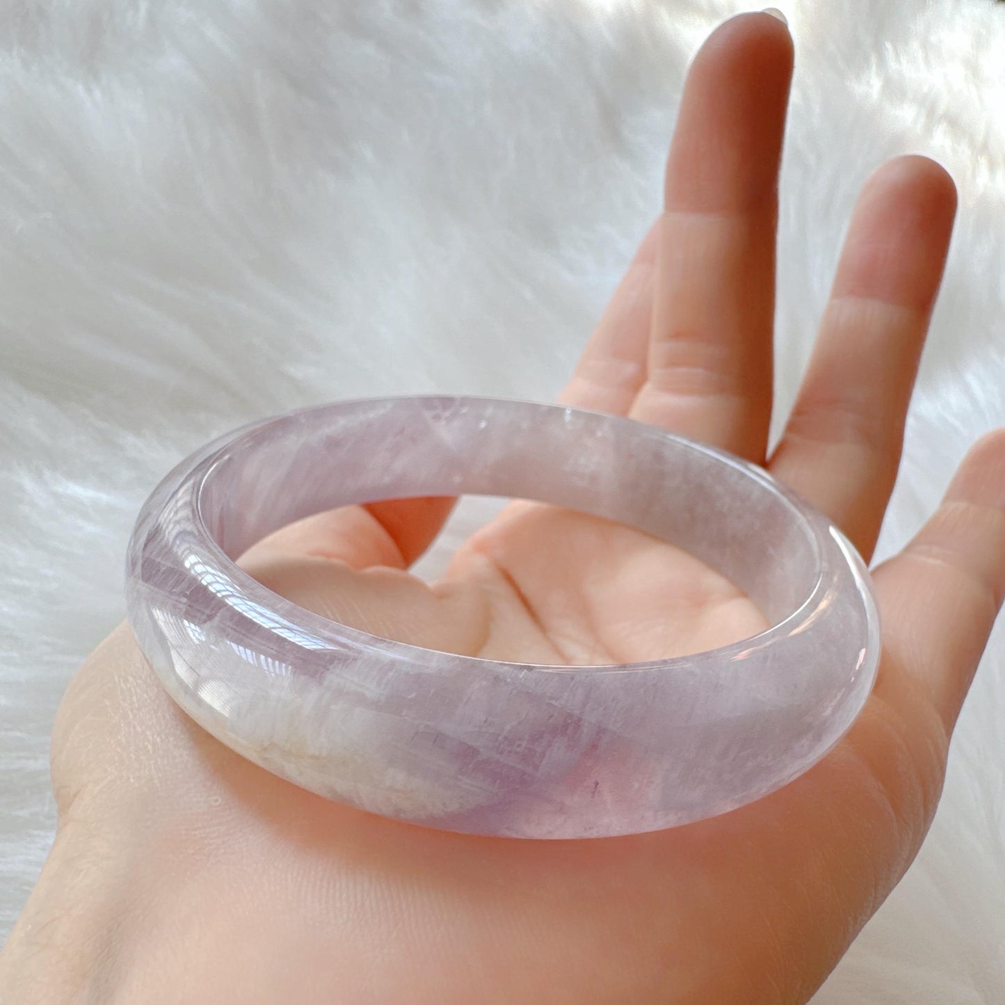 Dreamveil – Minimalist Amethyst Bangle Bracelet, Light Purple Amethyst Bracelet