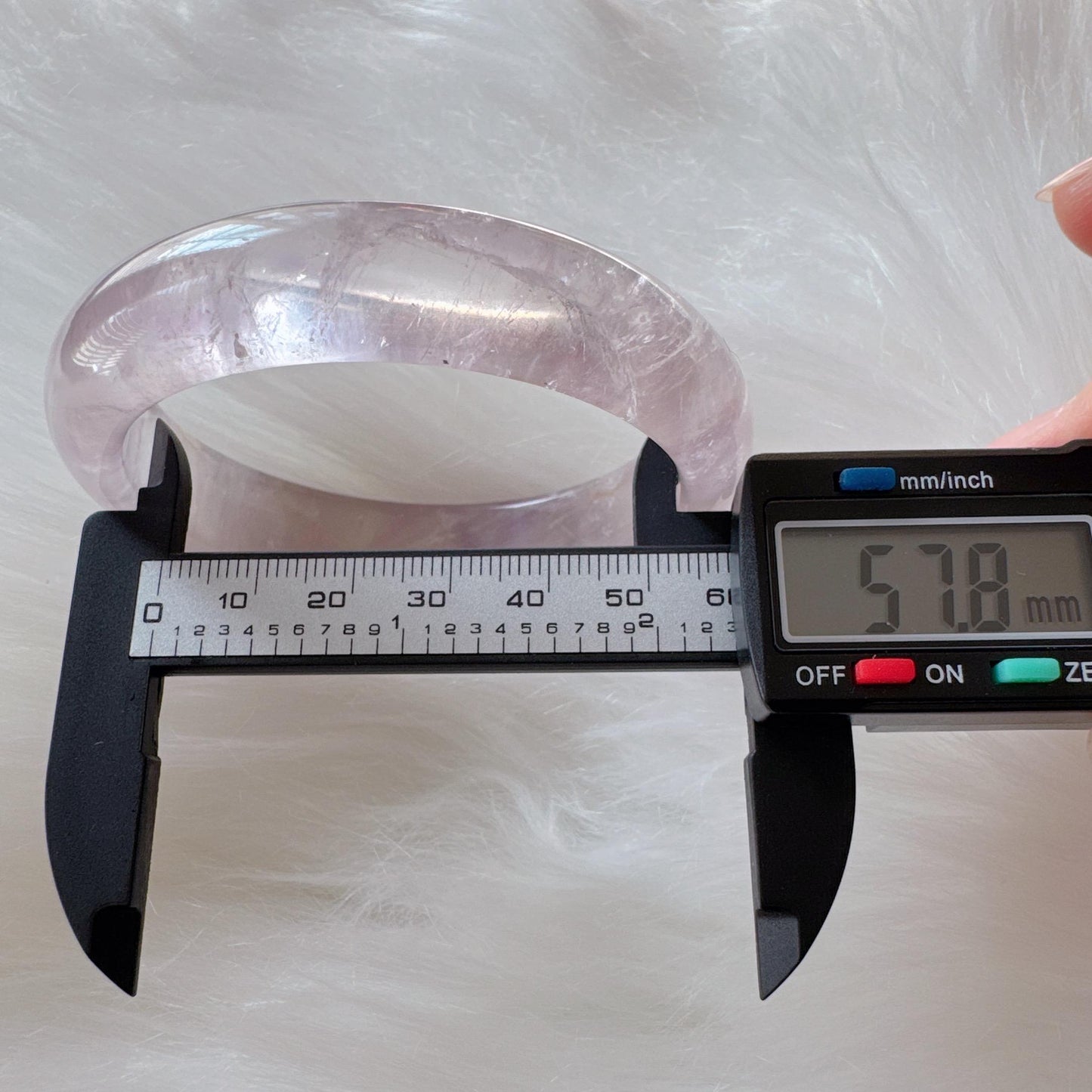 Dreamveil – Light Purple Amethyst Bangle Bracelet, Light Purple Amethyst Bracelet, Lavender Quartz Bangle