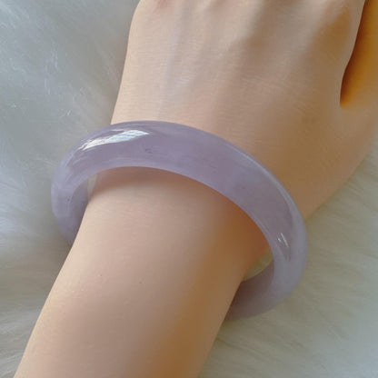 Earthveil - Lavender Light Purple Jade Jadeite Bangle Bracelet