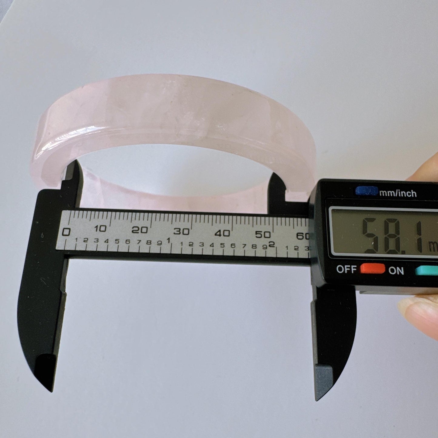 Heartglow - Soothing Rose Quartz Bangle, Square Shaped Pink Crystal Quartz Gemstone Bangle