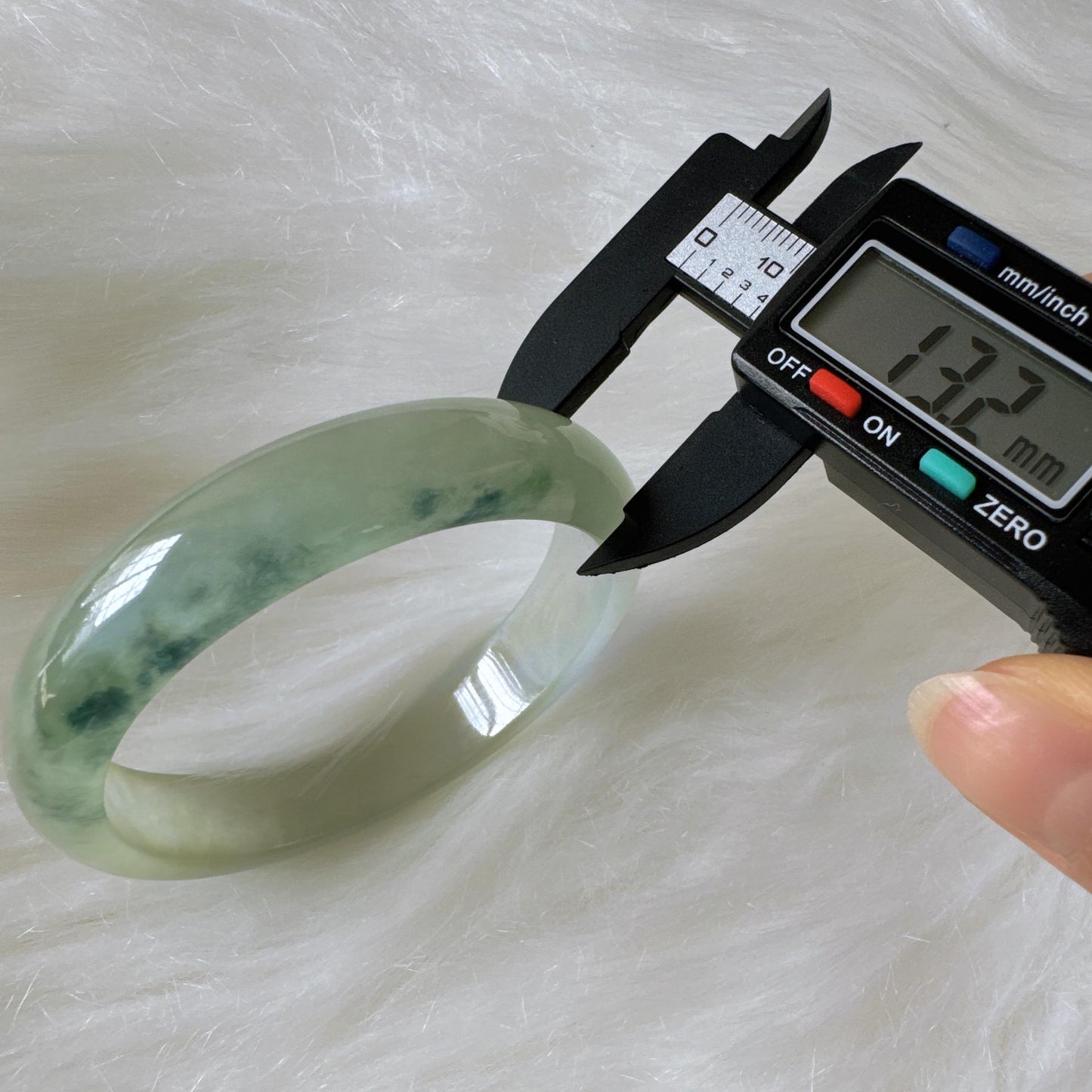 Earthveil - Translucent Green Burma Jadeite Bangle Bracelet