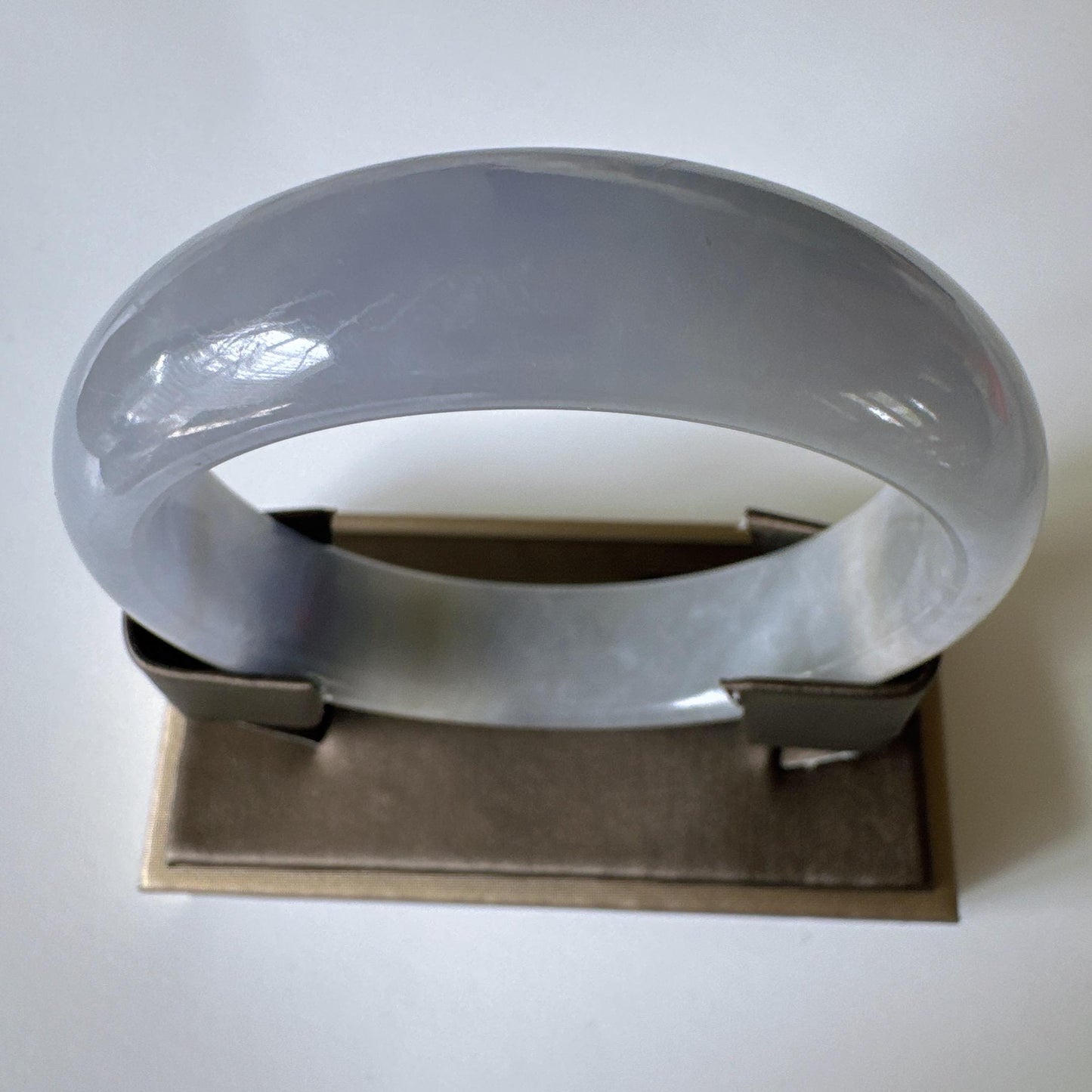 Earthveil - Bluish Purple Wide Burma Jade Jadeite Bangle Bracelet