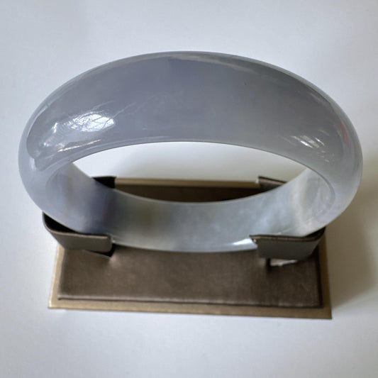 Earthveil - Bluish Purple Wide Burma Jade Jadeite Bangle Bracelet