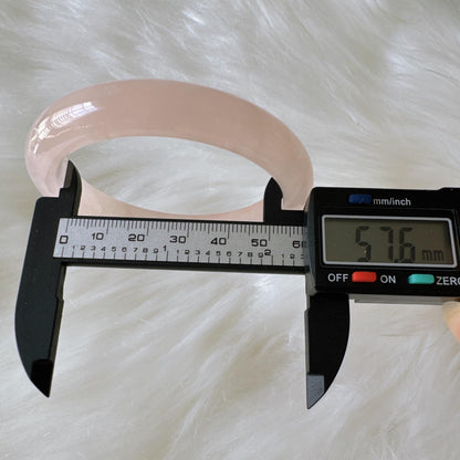 Heartglow - Soft Pink Crystal Energy Bracelet, Pink Crystal Quartz Gemstone Bangle