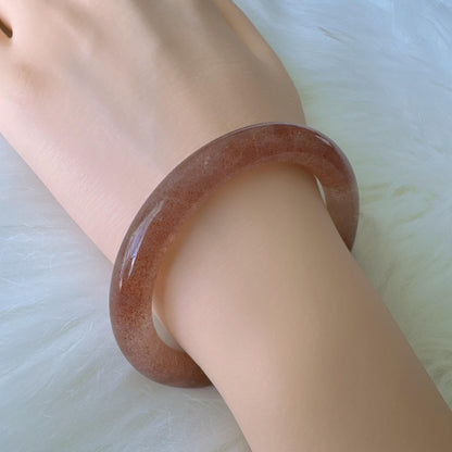 Aurora Berry – Strawberry Quartz Bangle Bracelet
