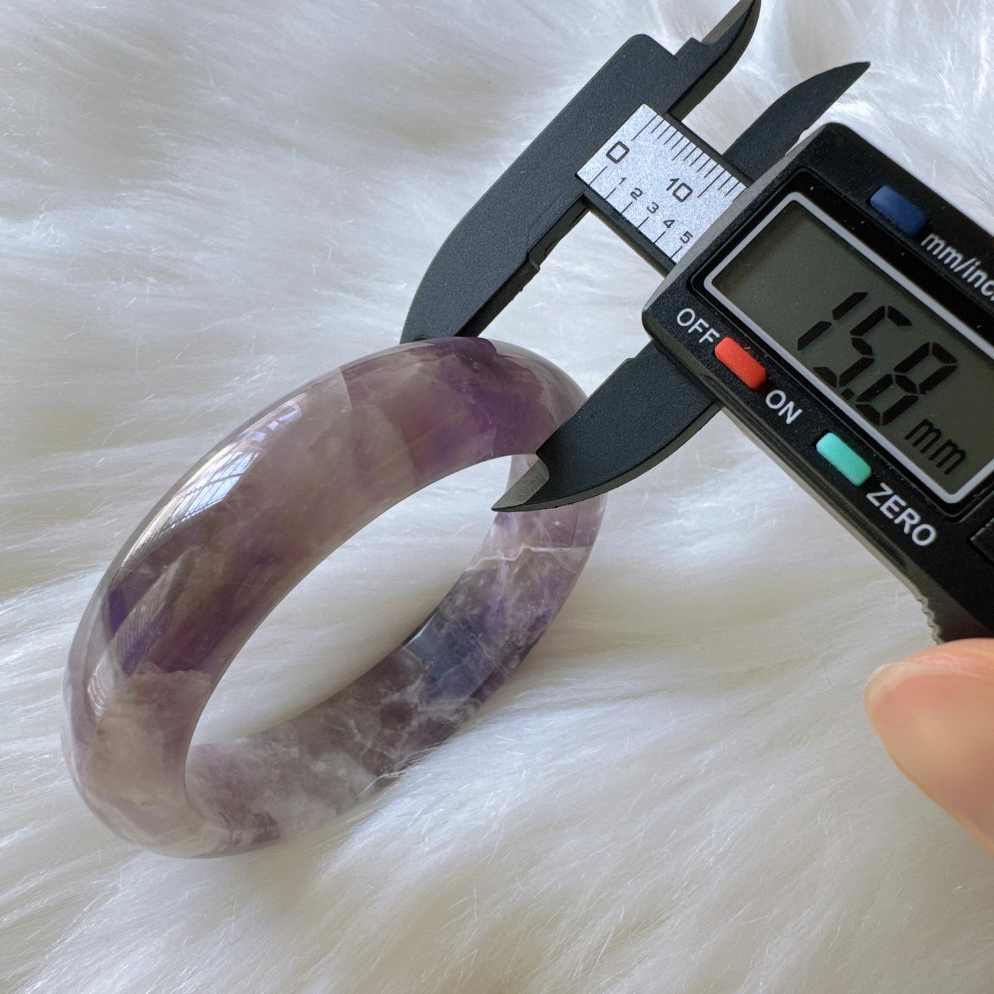 Dreamveil – Amethyst Gemstone Bangle, Purple Crystal Quartz Gemstone Bangle