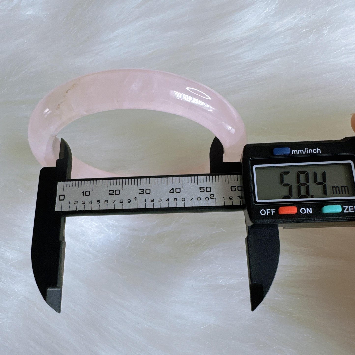 Heartglow - Love Rose Quartz Bangle, Pink Crystal Quartz Gemstone Bangle