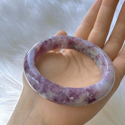 Lilac Dream – Lepidolite Flash Gemstone Bangle Bracelet